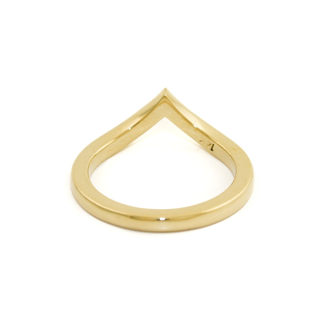 Classic 14k Gold x V-Tiara Band - Kingdom Jewelry