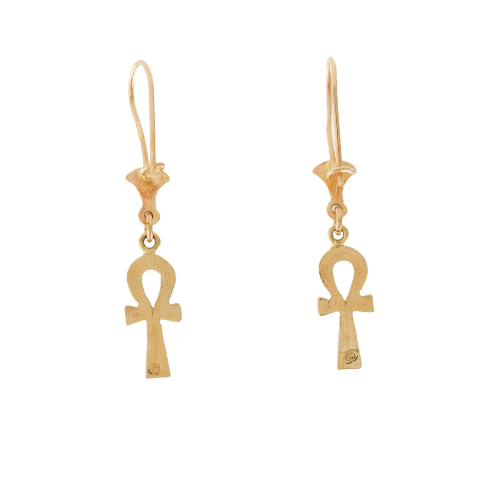 
                      
                        Classic 18k Gold Ankh Drop Earrings - Kingdom Jewelry
                      
                    