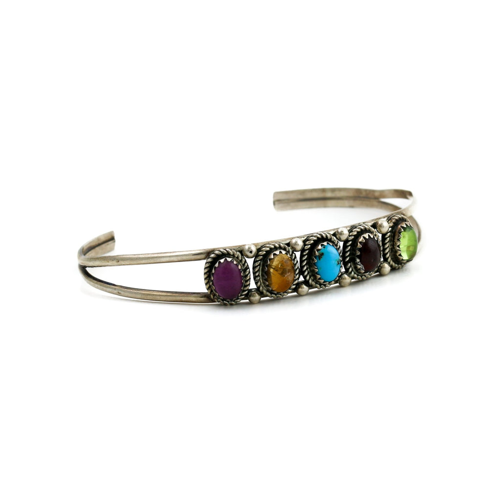 
                      
                        Classic 1940's Navajo Cuff x Multi-Gemstones - Kingdom Jewelry
                      
                    