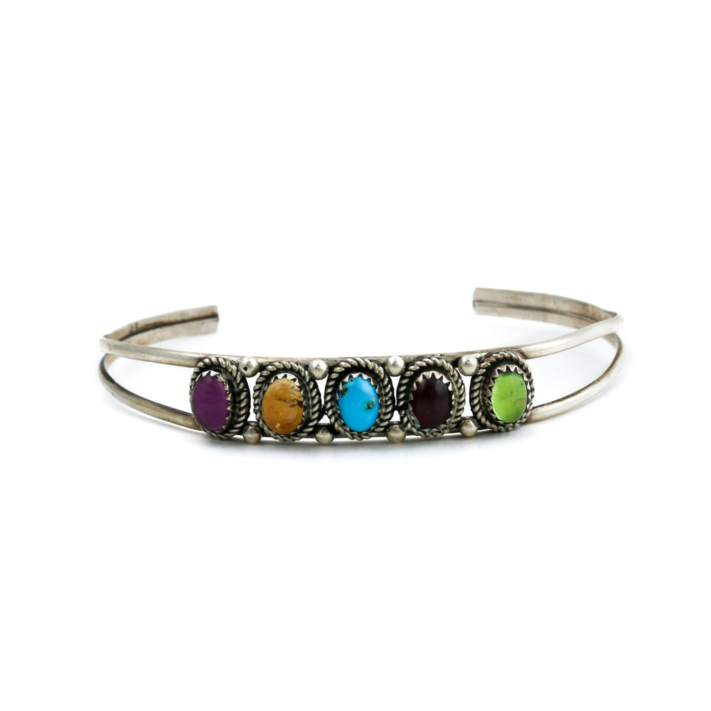 
                      
                        Classic 1940's Navajo Cuff x Multi-Gemstones - Kingdom Jewelry
                      
                    