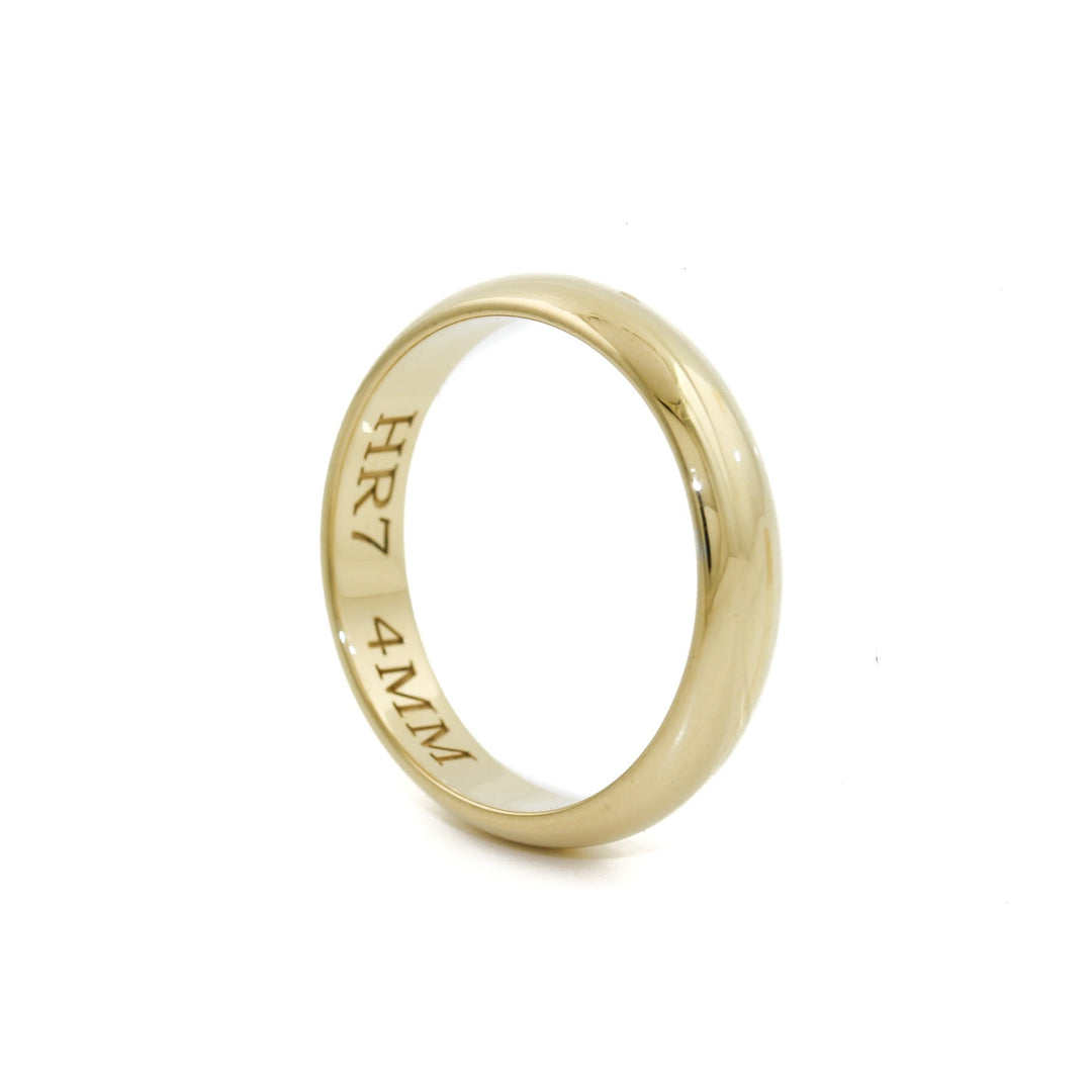 Classic 4mm Gold Band - Kingdom Jewelry