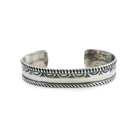Classic Modern Sterling Silver x "Gabe Natan" Navajo Cuff - Kingdom Jewelry