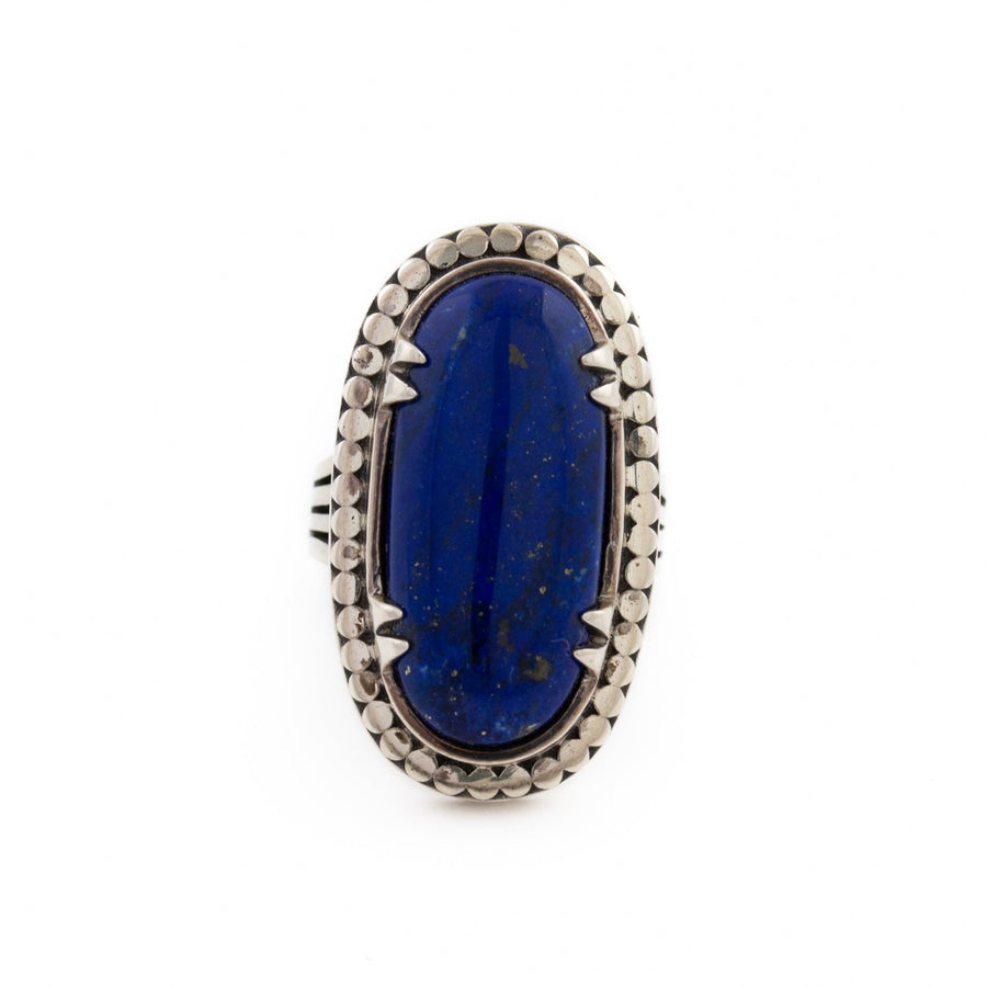 Claw Bezel Lapis Ring - Kingdom Jewelry