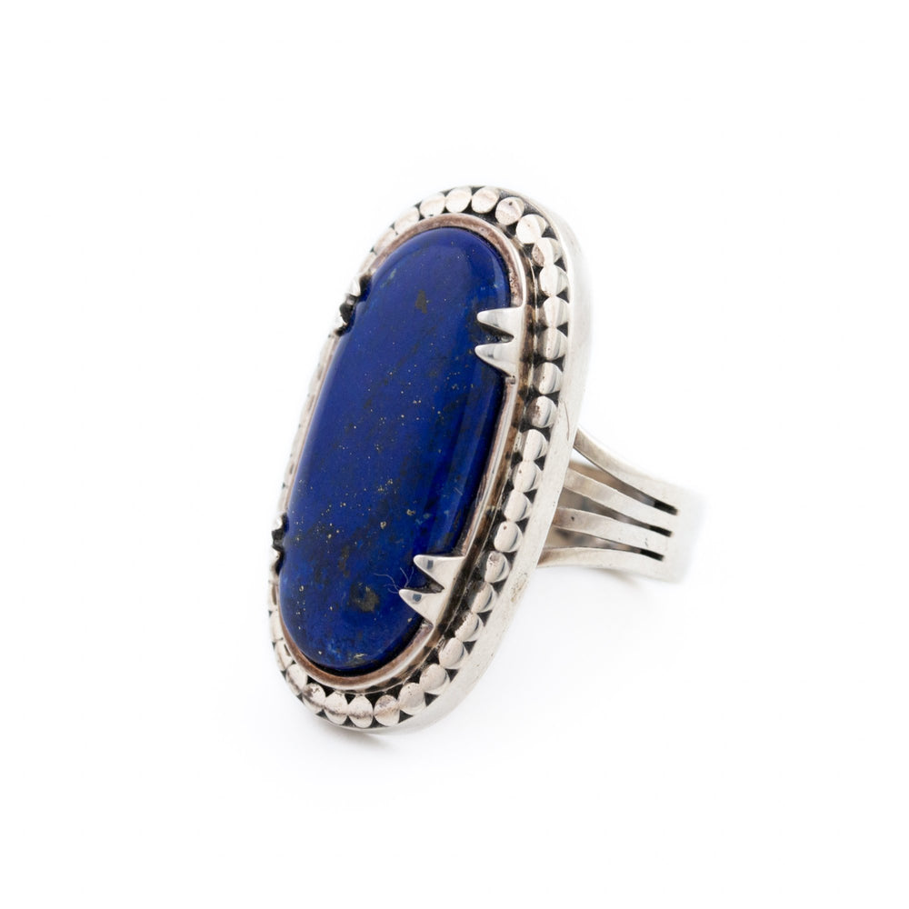 Claw Bezel Lapis Ring - Kingdom Jewelry