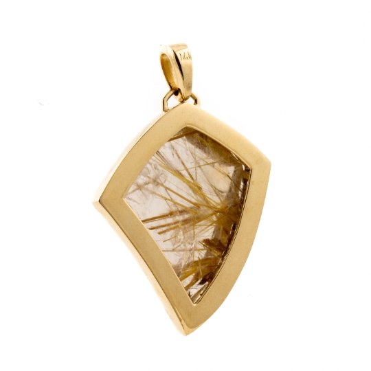 
                      
                        Claw Rutilated Quartz Pendant in 14 K - Kingdom Jewelry
                      
                    