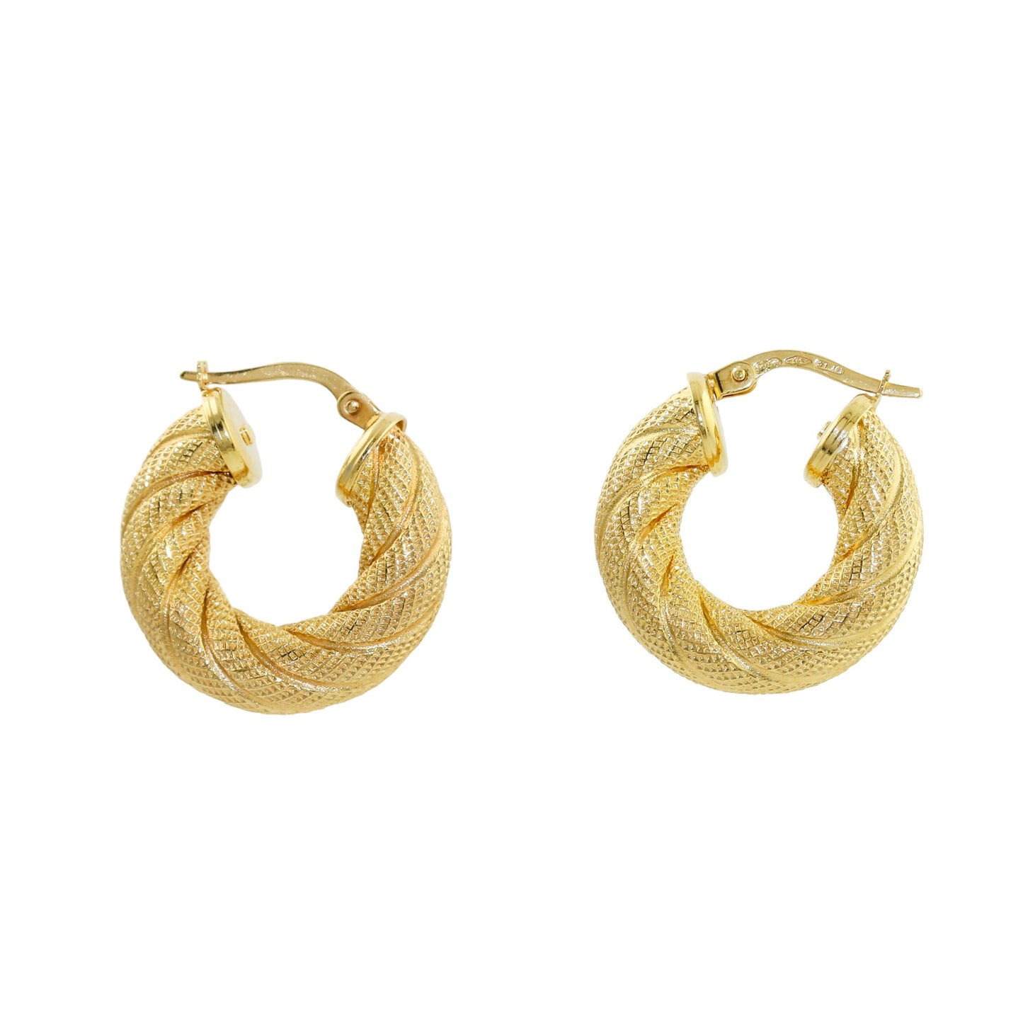 Cleopatra Small Twist Hoops 14k Yellow Gold - Kingdom Jewelry
