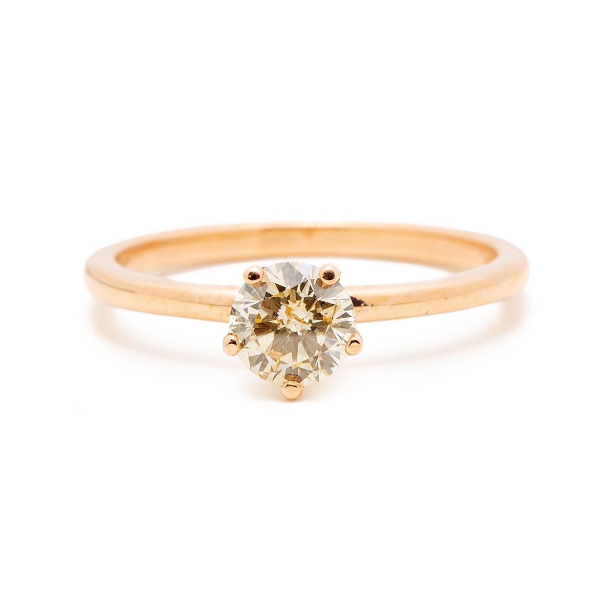 Cognac Diamond Engagement Ring - Kingdom Jewelry