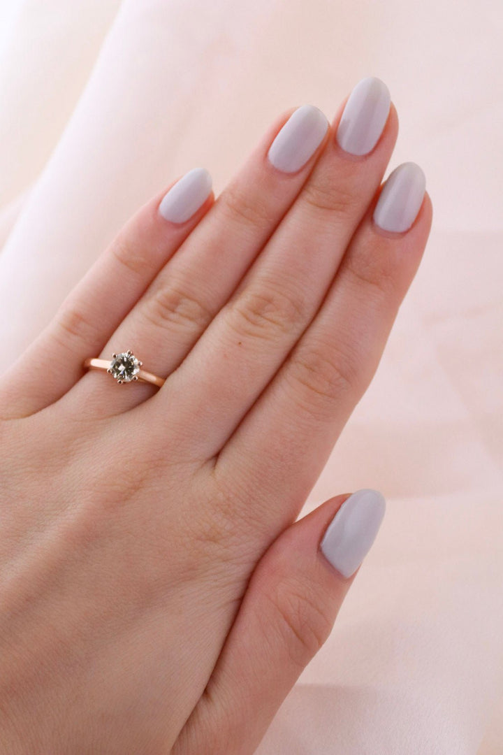 Cognac Diamond Engagement Ring - Kingdom Jewelry