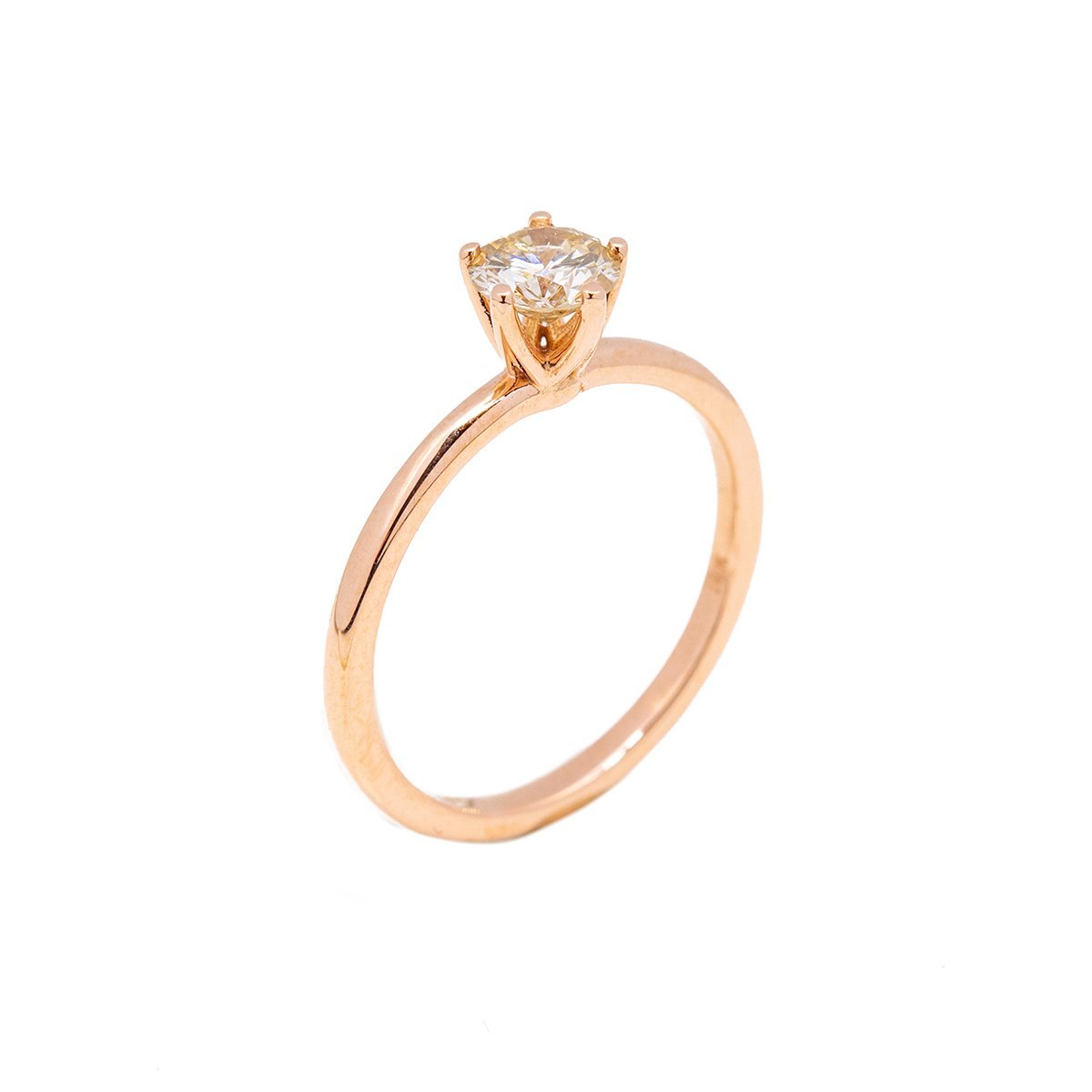 Cognac Diamond Engagement Ring - Kingdom Jewelry