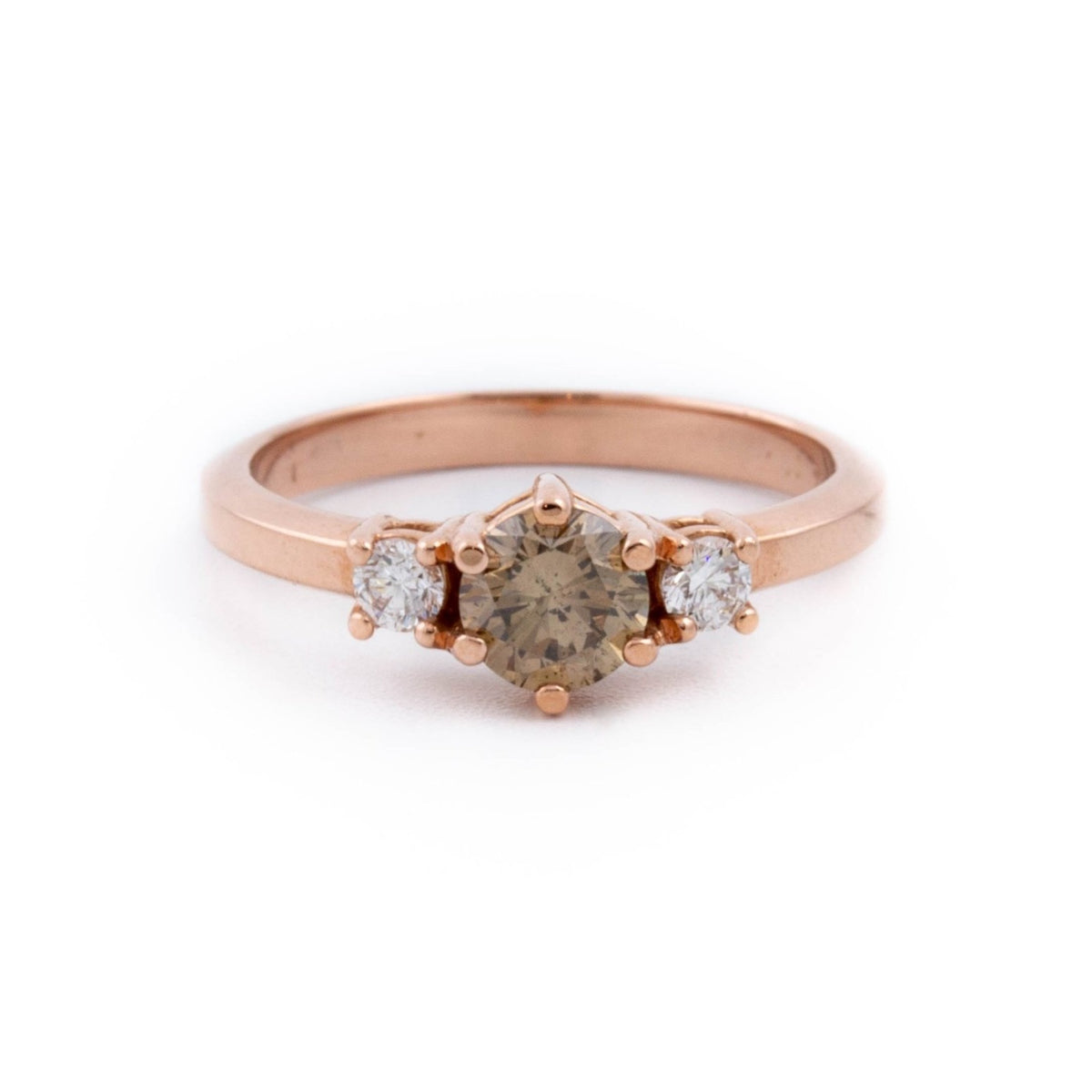 Cognac Rose-Gold Engagement Ring - Kingdom Jewelry