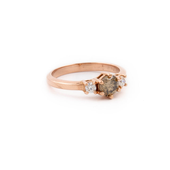 Cognac Rose-Gold Engagement Ring - Kingdom Jewelry