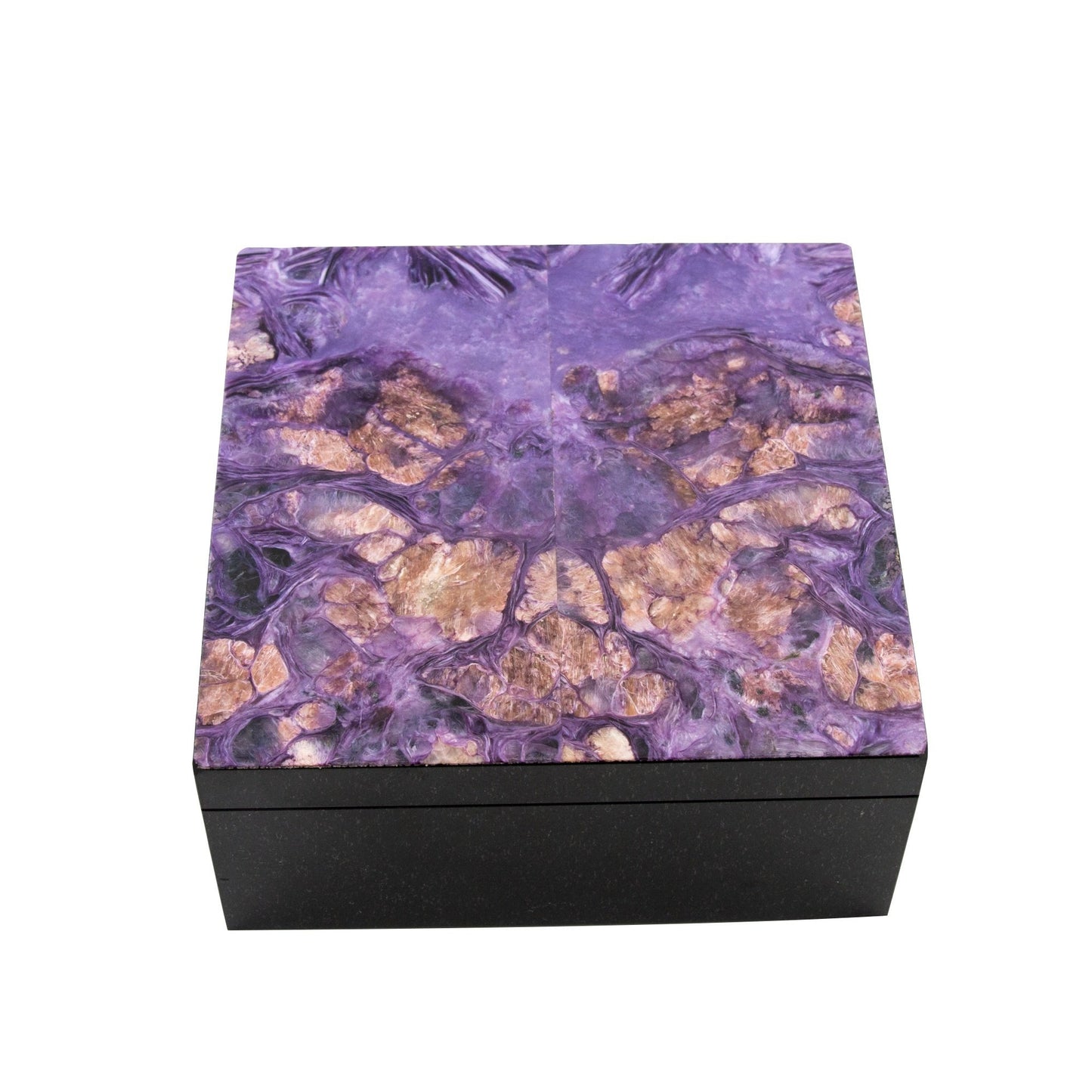 Contemporary Charoite Mineral Box - Kingdom Jewelry