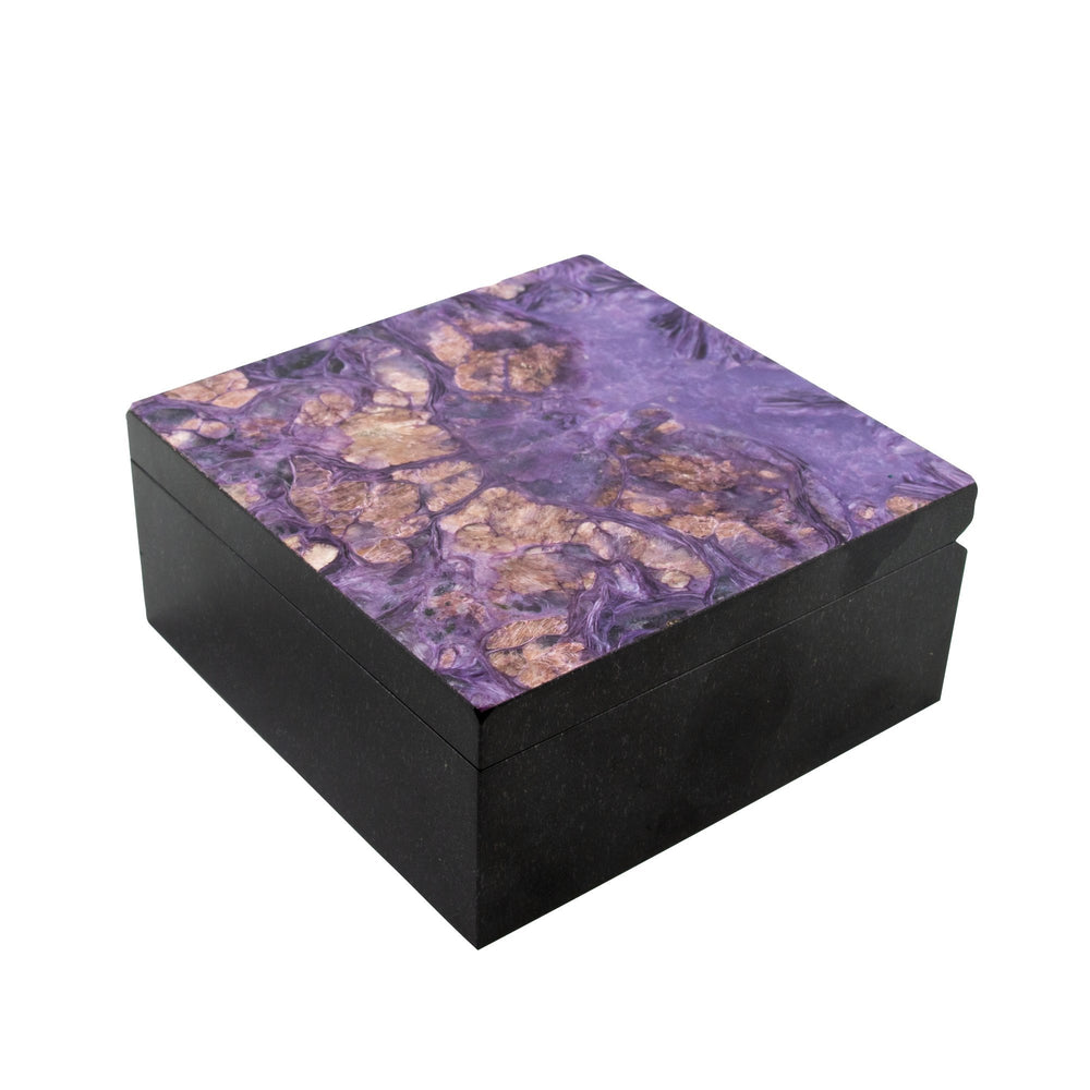 
                      
                        Contemporary Charoite Mineral Box - Kingdom Jewelry
                      
                    