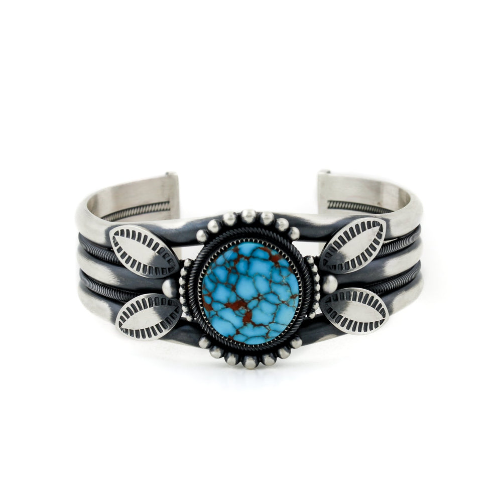 Contemporary Egyptian Turquoise Navajo Cuff by the Coveted Jacob Morgan - Kingdom Jewelry