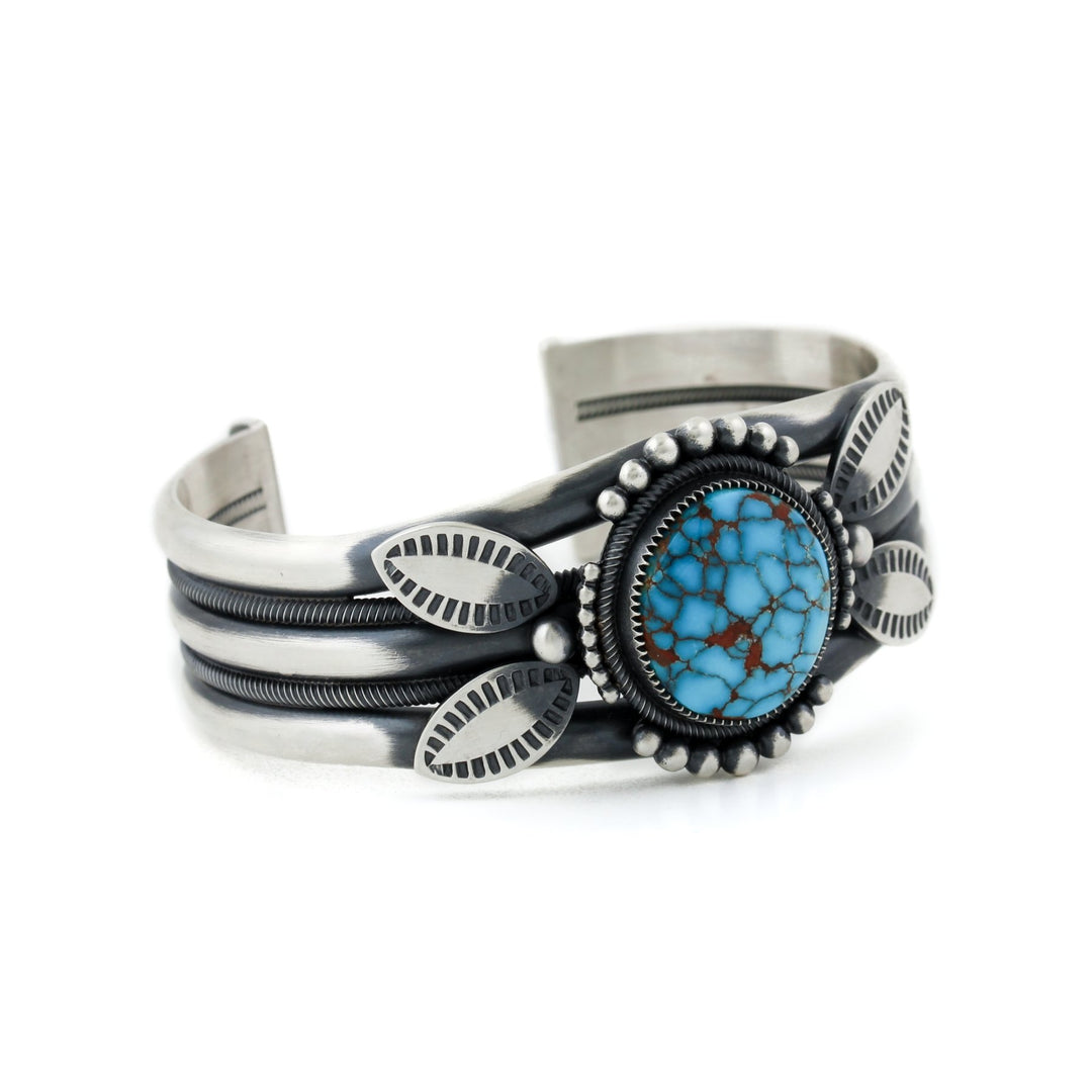 Contemporary Egyptian Turquoise Navajo Cuff by the Coveted Jacob Morgan - Kingdom Jewelry