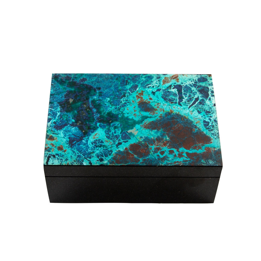 
                      
                        Contemporary Shattuckite Decorative Box - Kingdom Jewelry
                      
                    