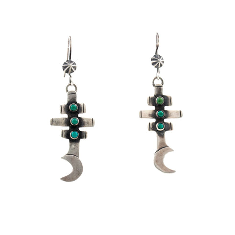 Contemporary Snake Eye Navajo Earrings - Kingdom Jewelry