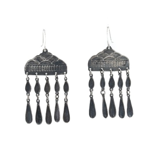 Load image into Gallery viewer, Contemporary Sterling Silver Cloud Earrings - Kingdom Jewelry

