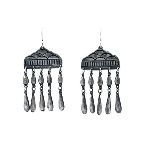 Contemporary Sterling Silver Cloud Earrings - Kingdom Jewelry