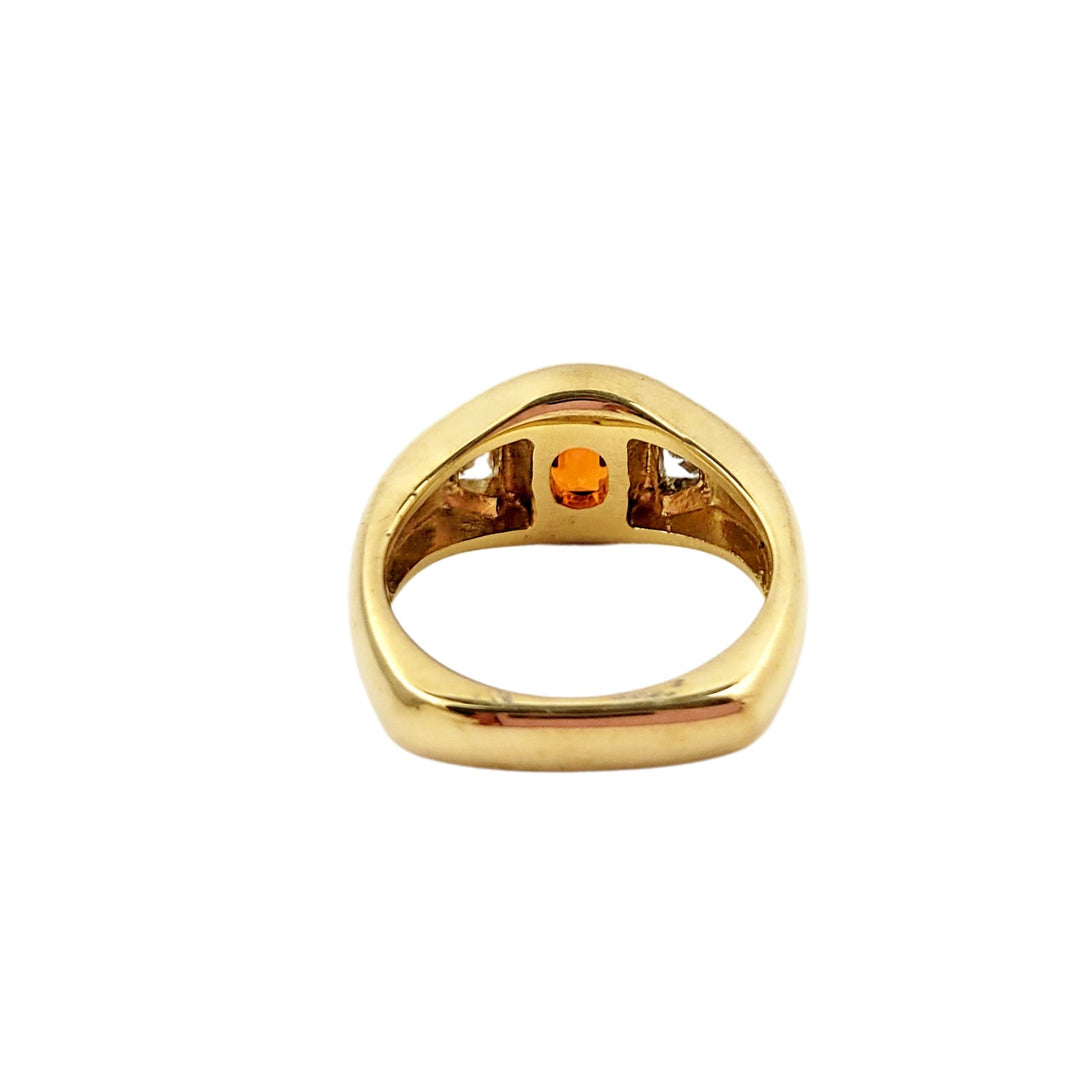 Corelli Mandarin Garnet Diamond Ring - Kingdom Jewelry