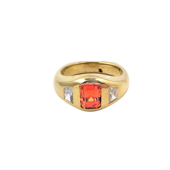 Corelli Mandarin Garnet Diamond Ring - Kingdom Jewelry