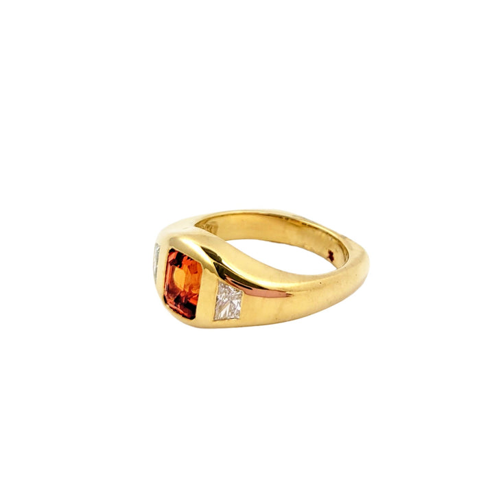 Corelli Mandarin Garnet Diamond Ring - Kingdom Jewelry