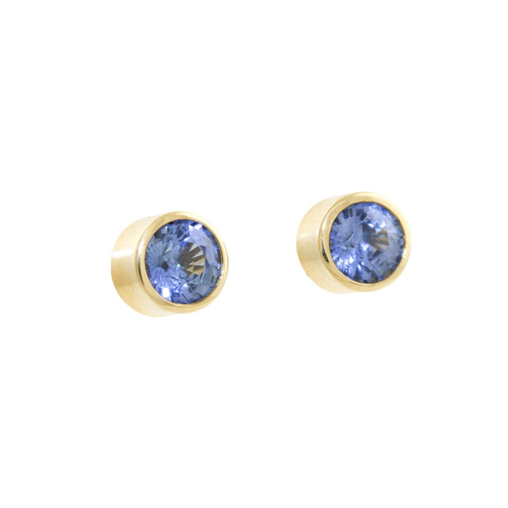 Cornflower Sapphire Studs in 18k - Kingdom Jewelry