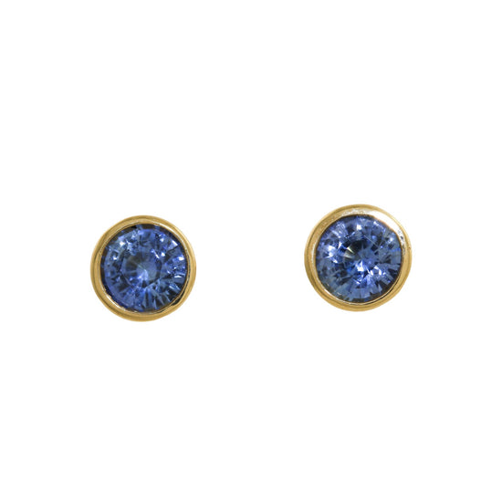 Cornflower Sapphire Studs in 18k - Kingdom Jewelry