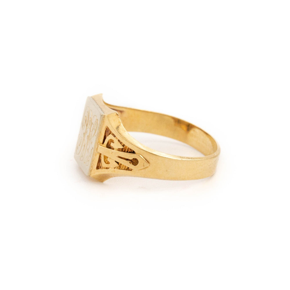 
                      
                        Cursive Gold Signet Ring - Kingdom Jewelry
                      
                    