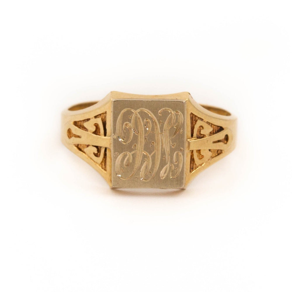 
                      
                        Cursive Gold Signet Ring - Kingdom Jewelry
                      
                    