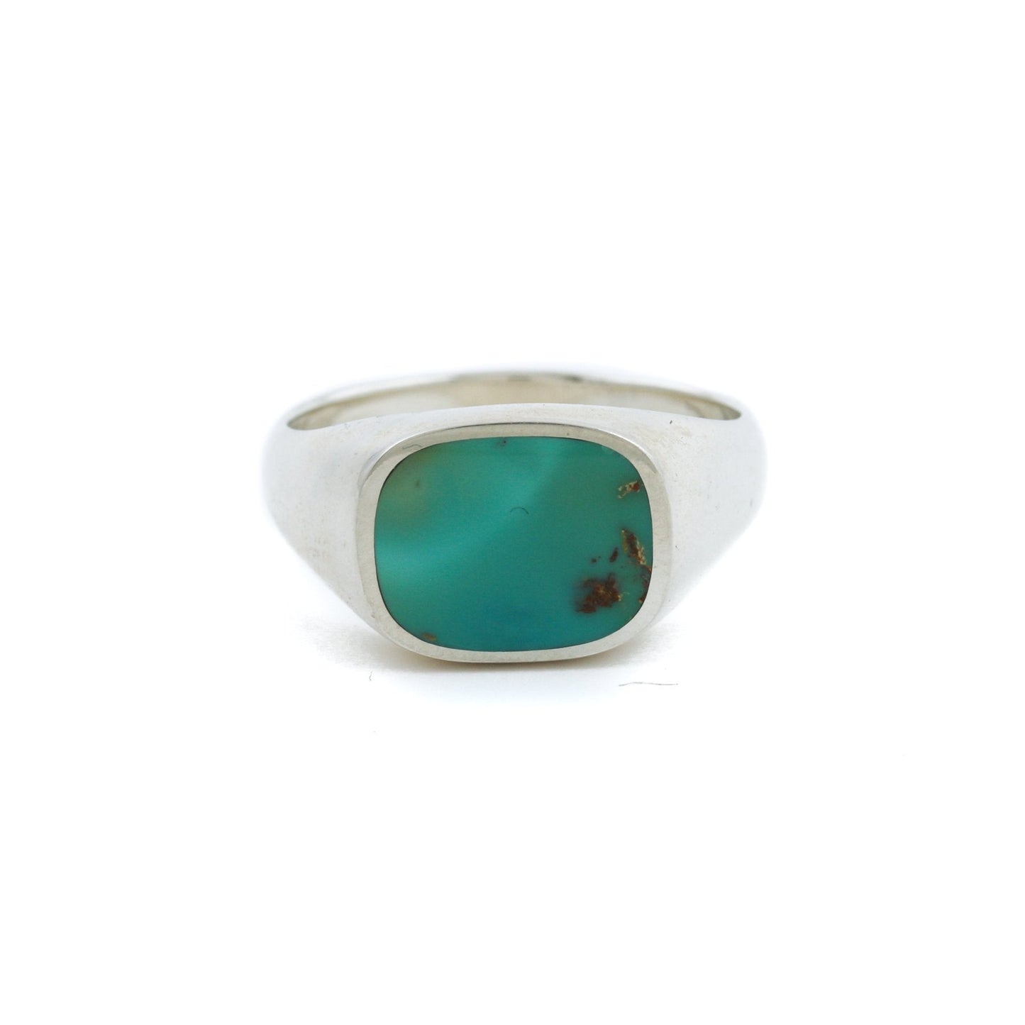 Cushion-Cut Signet x Royston Turquoise - Kingdom Jewelry