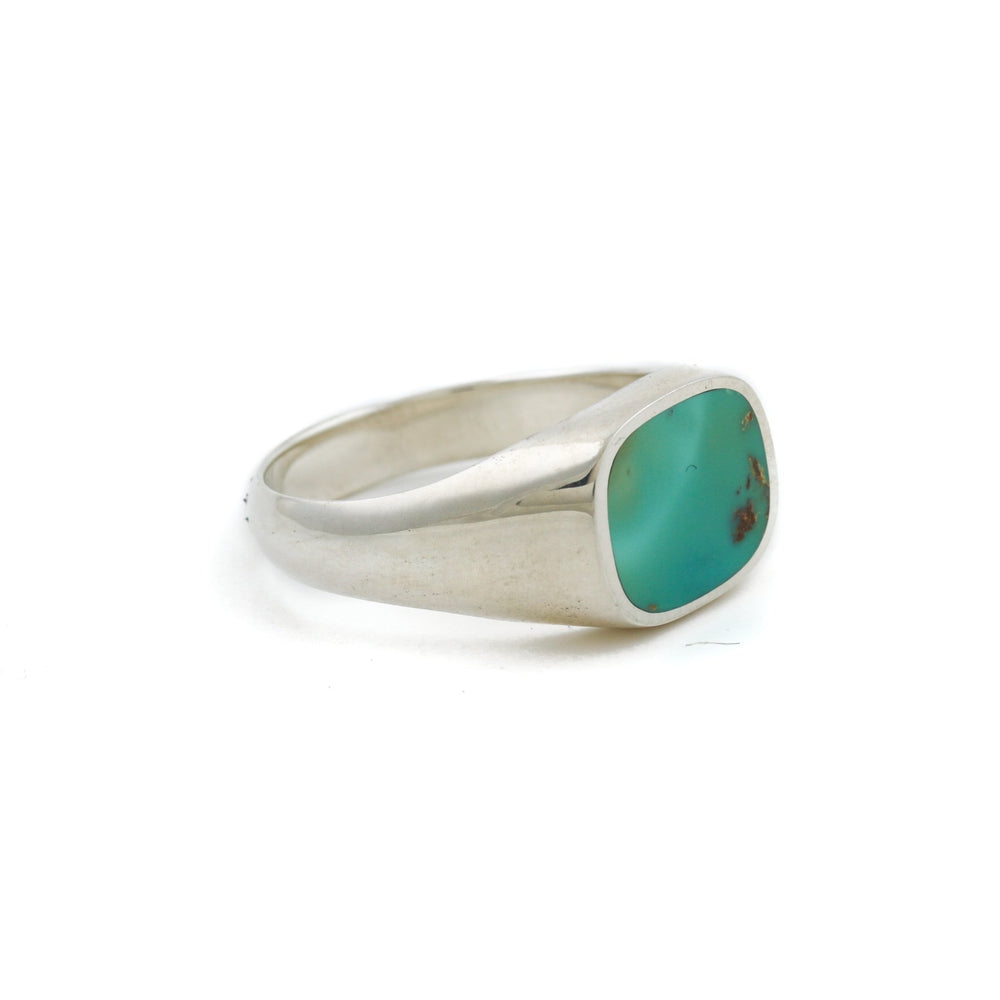 Cushion-Cut Signet x Royston Turquoise - Kingdom Jewelry