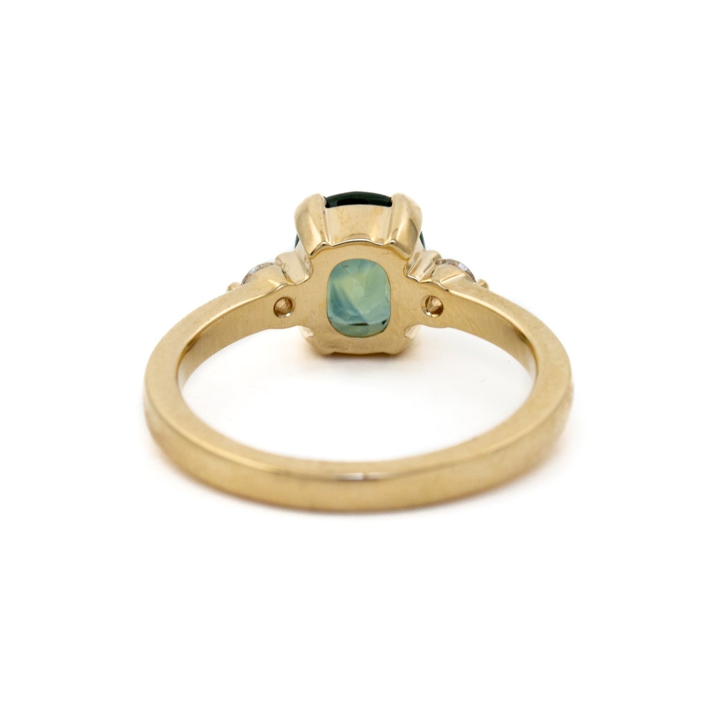 Load image into Gallery viewer, Cushion-Cut Teal Sapphire Engagement - Kingdom Jewelry

