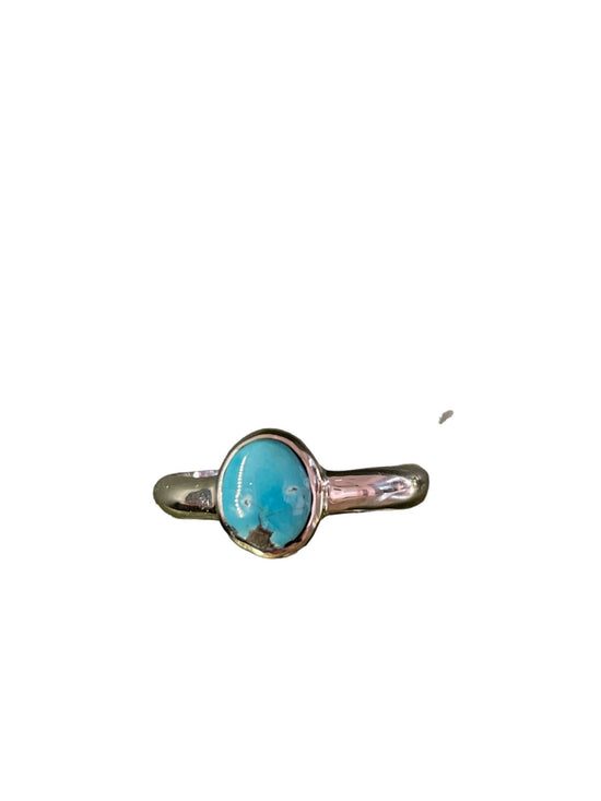 Dainty Turquoise Silver Ring - Kingdom Jewelry