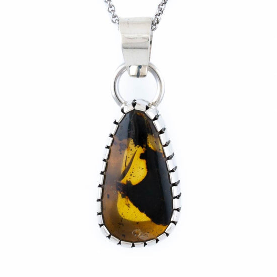 Dark Chiapas Amber Pendant - Kingdom Jewelry