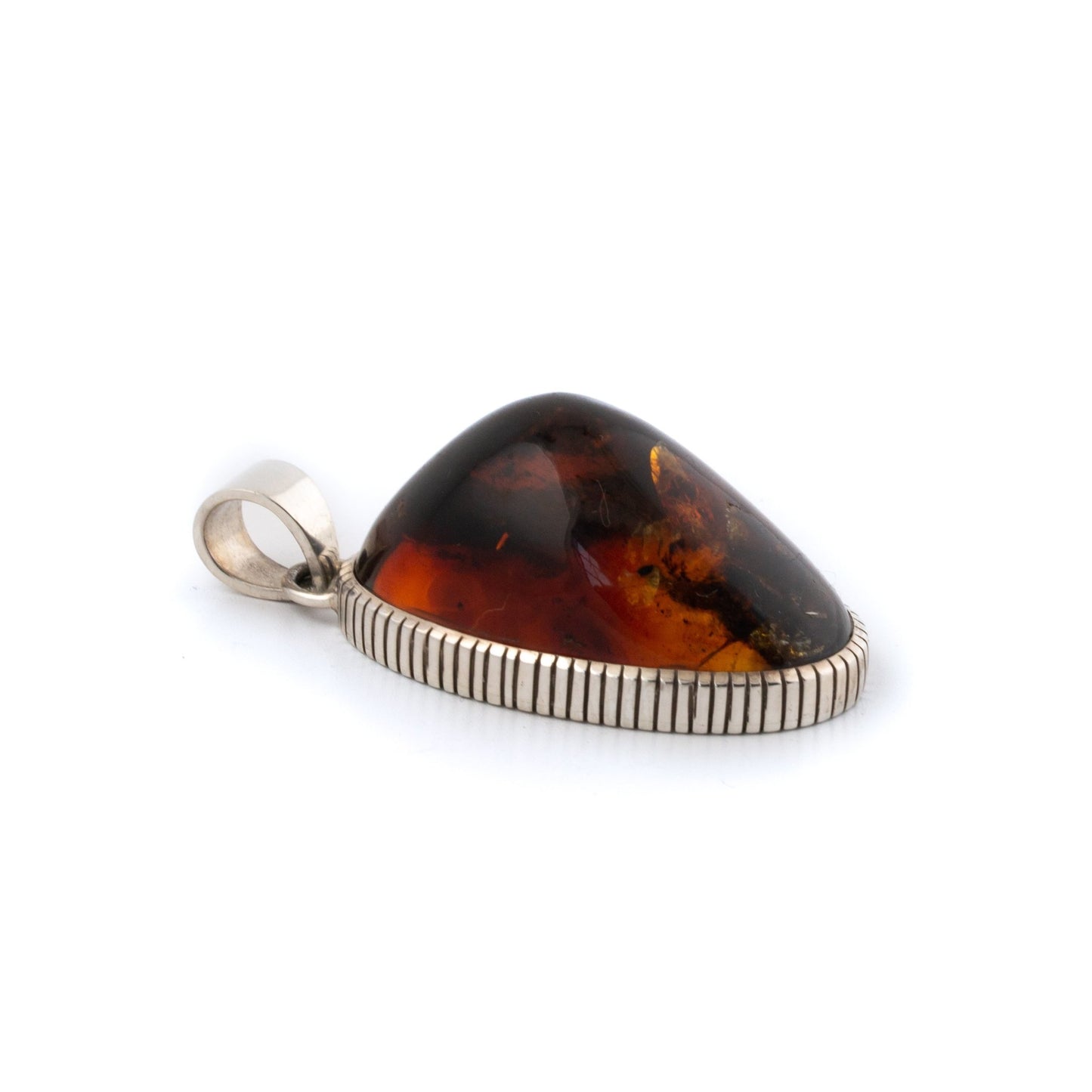 Dark Honey Amber Pendant - Kingdom Jewelry