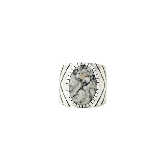 Darted White Buffalo Ring - Kingdom Jewelry