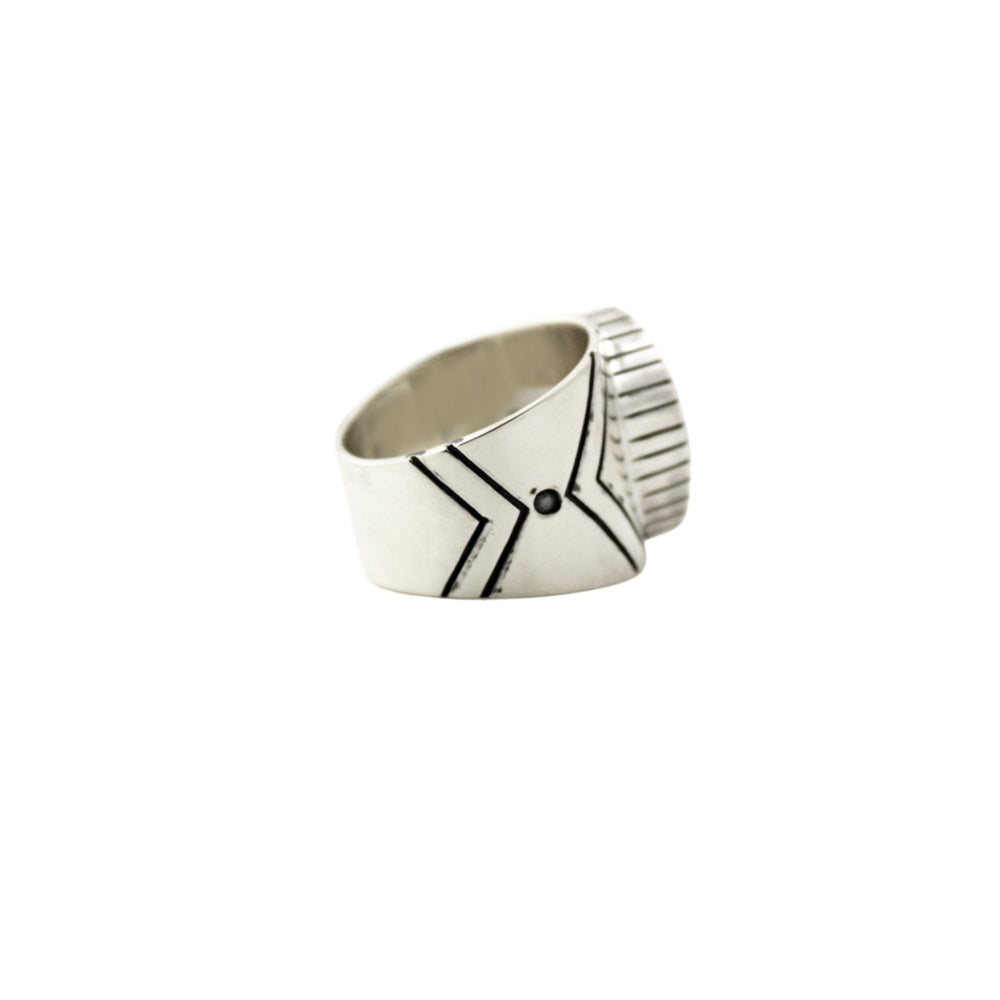 Darted White Buffalo Ring - Kingdom Jewelry