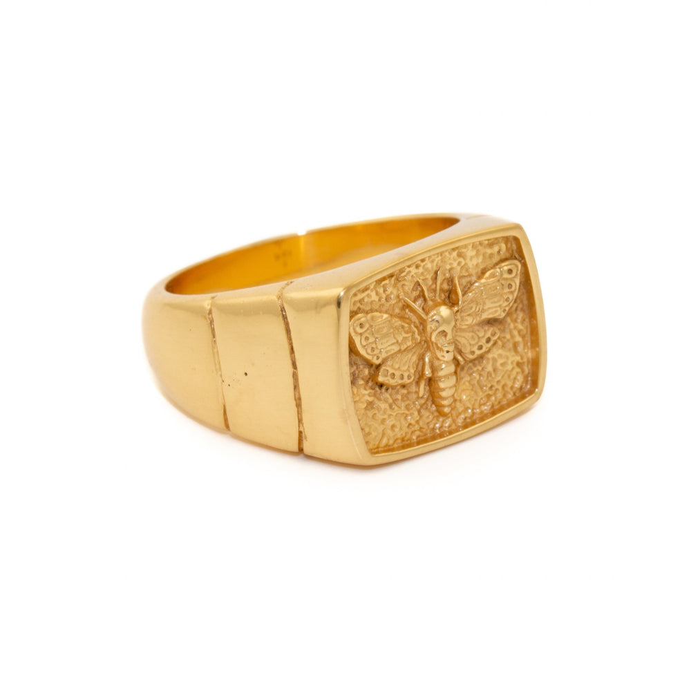 
                      
                        Death Moth Gold Signet Ring - Kingdom Jewelry
                      
                    