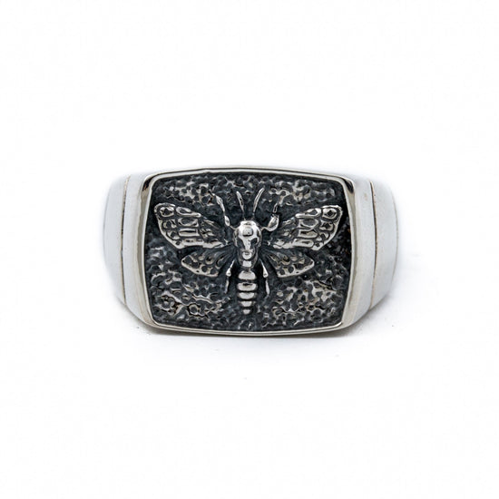 Death Moth Signet Ring - Kingdom Jewelry