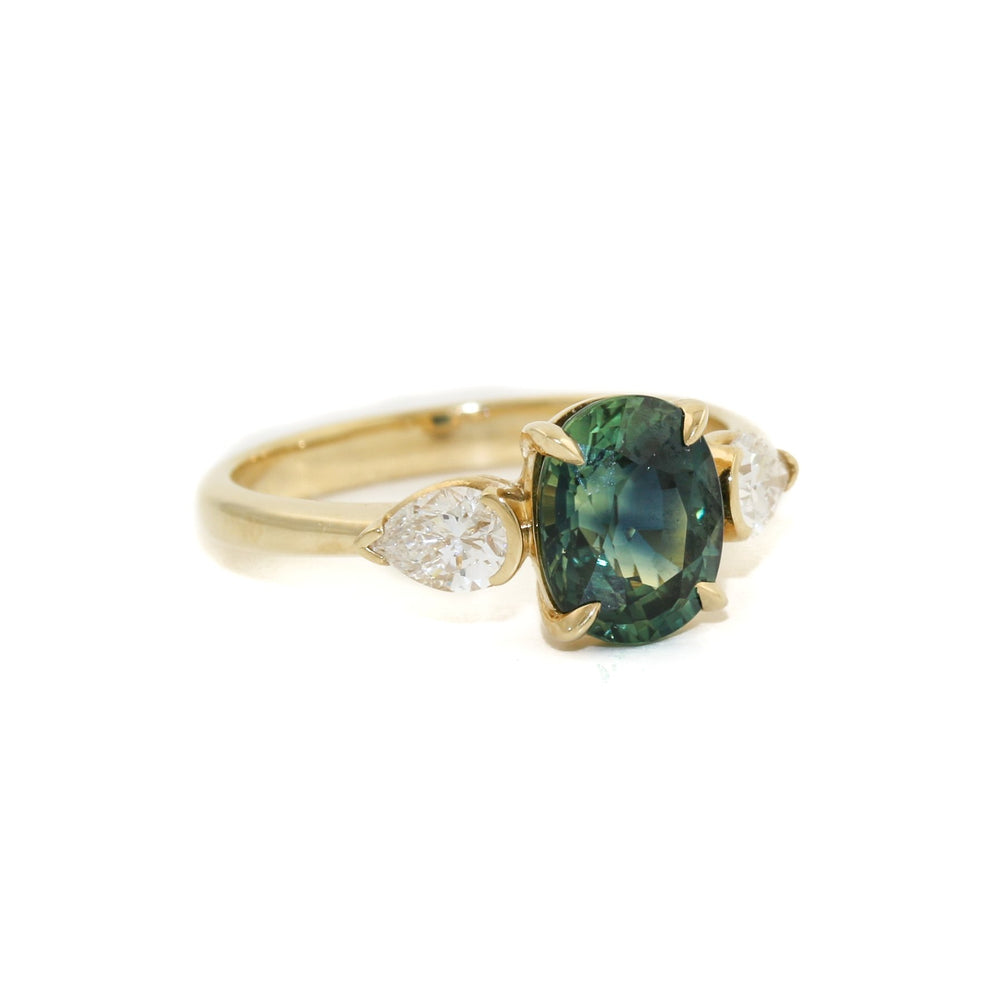 
                      
                        Deep Ocean Teal Montana Sapphire x Diamond Ring - Kingdom Jewelry
                      
                    