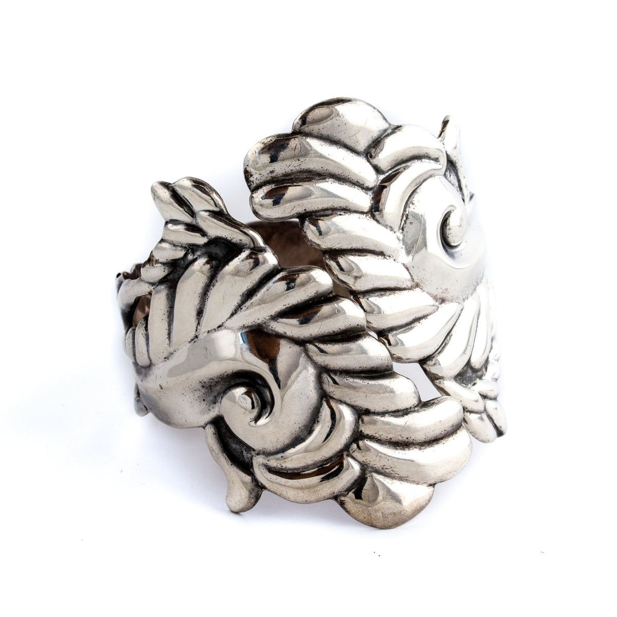 Detailed Taxco Clamper Cuff - Kingdom Jewelry