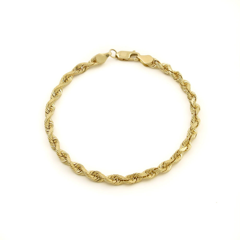 
                      
                        Diamond-Cut 14k Gold x Rope Braid Chain Bracelet - Kingdom Jewelry
                      
                    