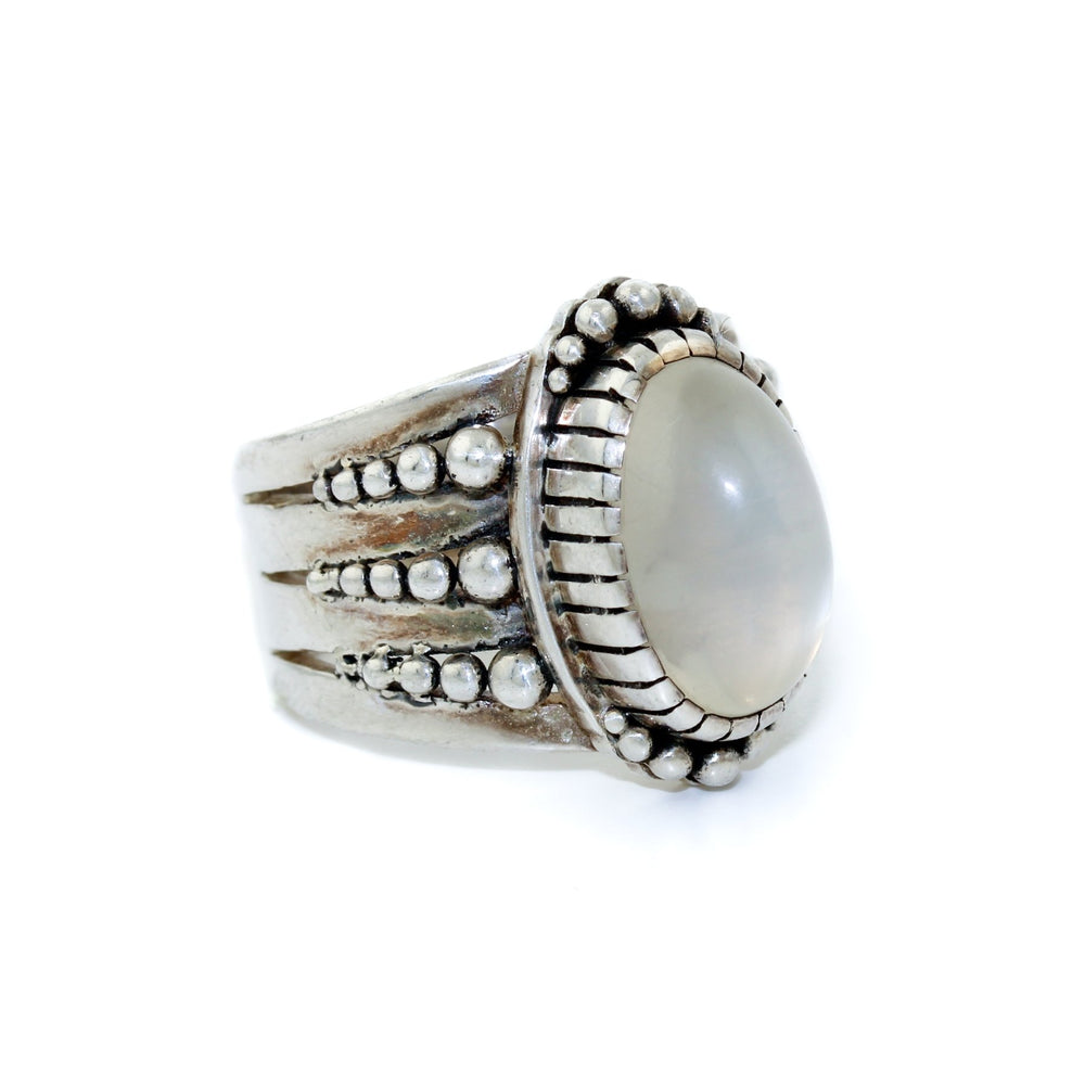 Divine Moonstone Silver Ring - Kingdom Jewelry