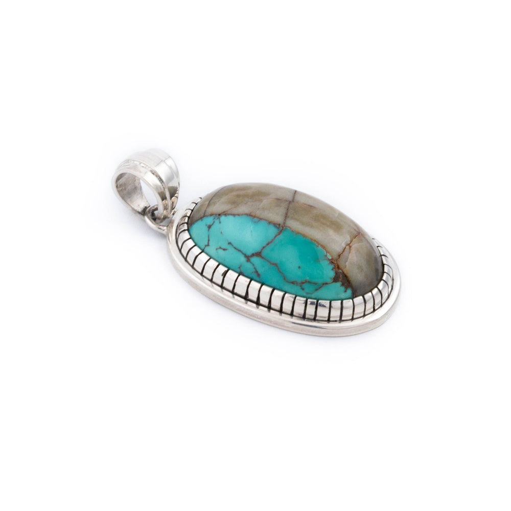 Domed Candelaria Turquoise Pendant - Kingdom Jewelry