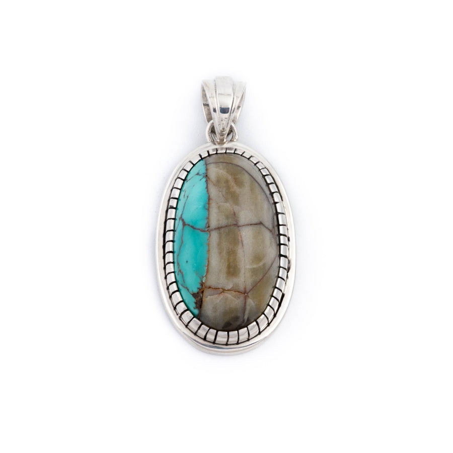 Domed Candelaria Turquoise Pendant - Kingdom Jewelry