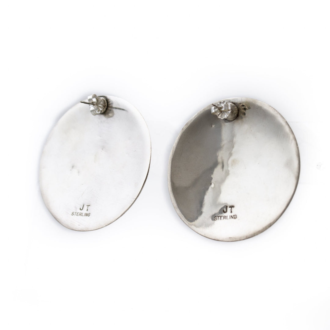 Domed Silver Concho Earrings - Kingdom Jewelry