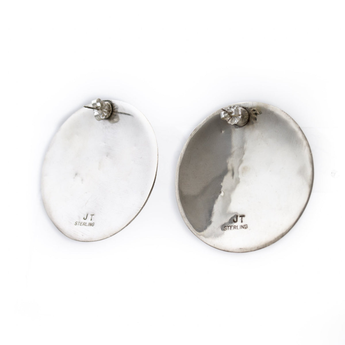 Domed Silver Concho Earrings - Kingdom Jewelry