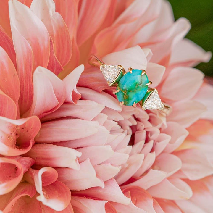 Dreamy Turquoise Diamond Ring - Kingdom Jewelry