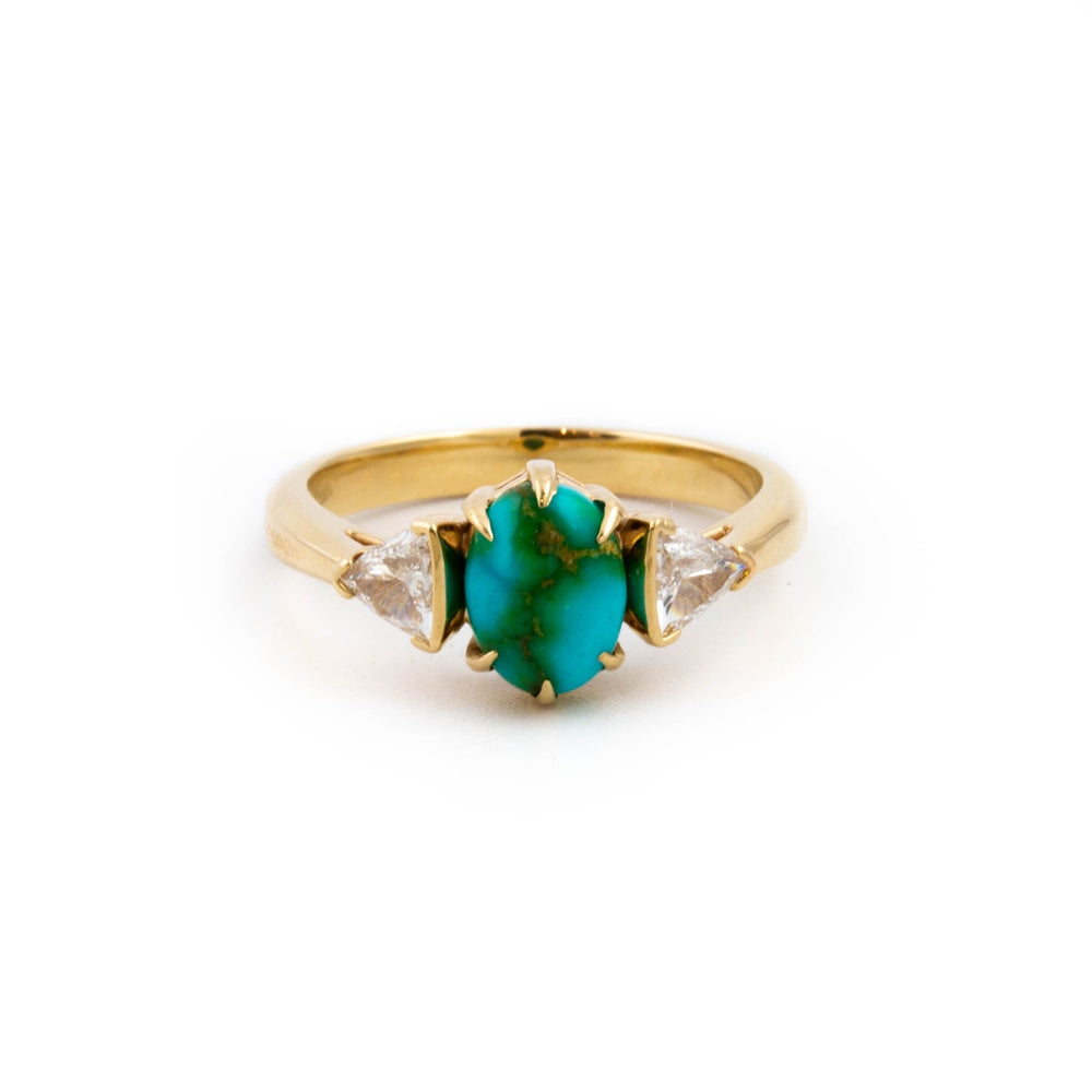 Dreamy Turquoise Diamond Ring - Kingdom Jewelry